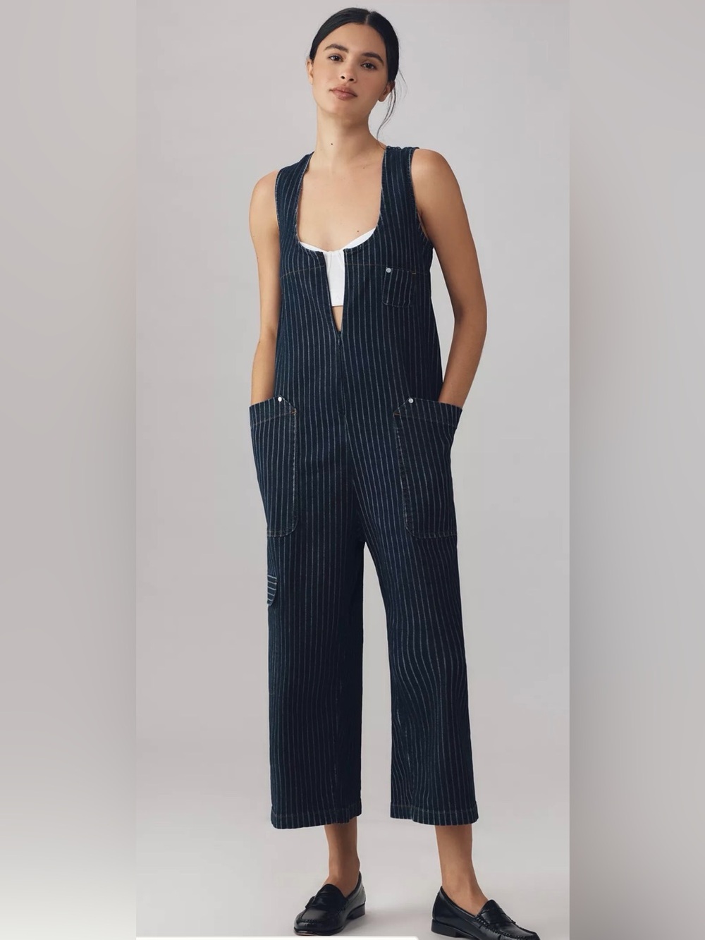 Pilcro ‘sold out’ zip front Denim overalls $178